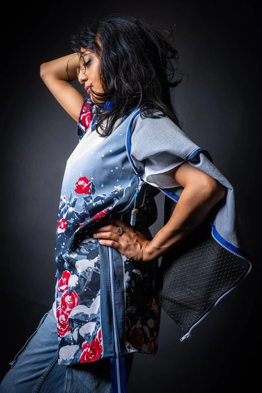 Frigid Roses in the Moonlight: Asymmetrical shirt 「凛凛ロセス:月光で咲く」 heiseikoatelier.myshofiy.com