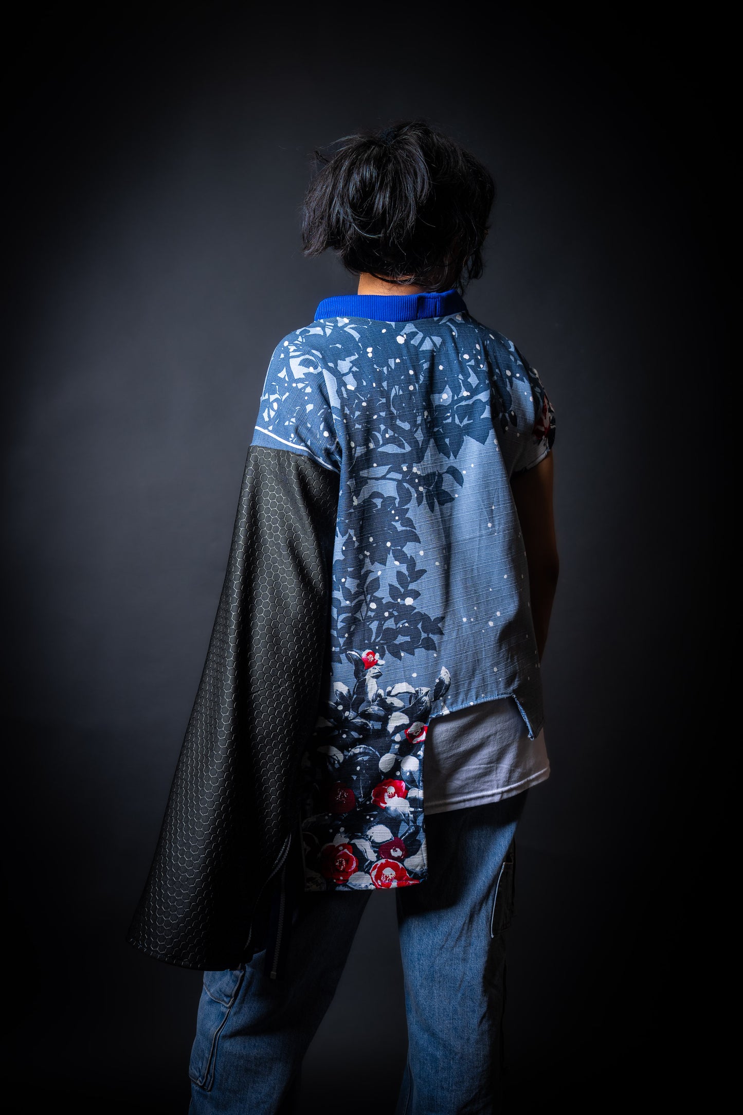 Frigid Roses in the Moonlight: Asymmetrical shirt 「凛凛ロセス:月光で咲く」