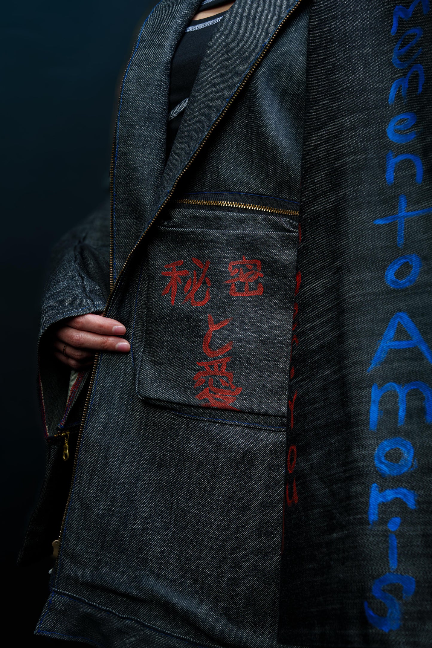 Hanahaki Jacket Mens: Love and Breathlessness Blue heiseikoatelier.myshofiy.com
