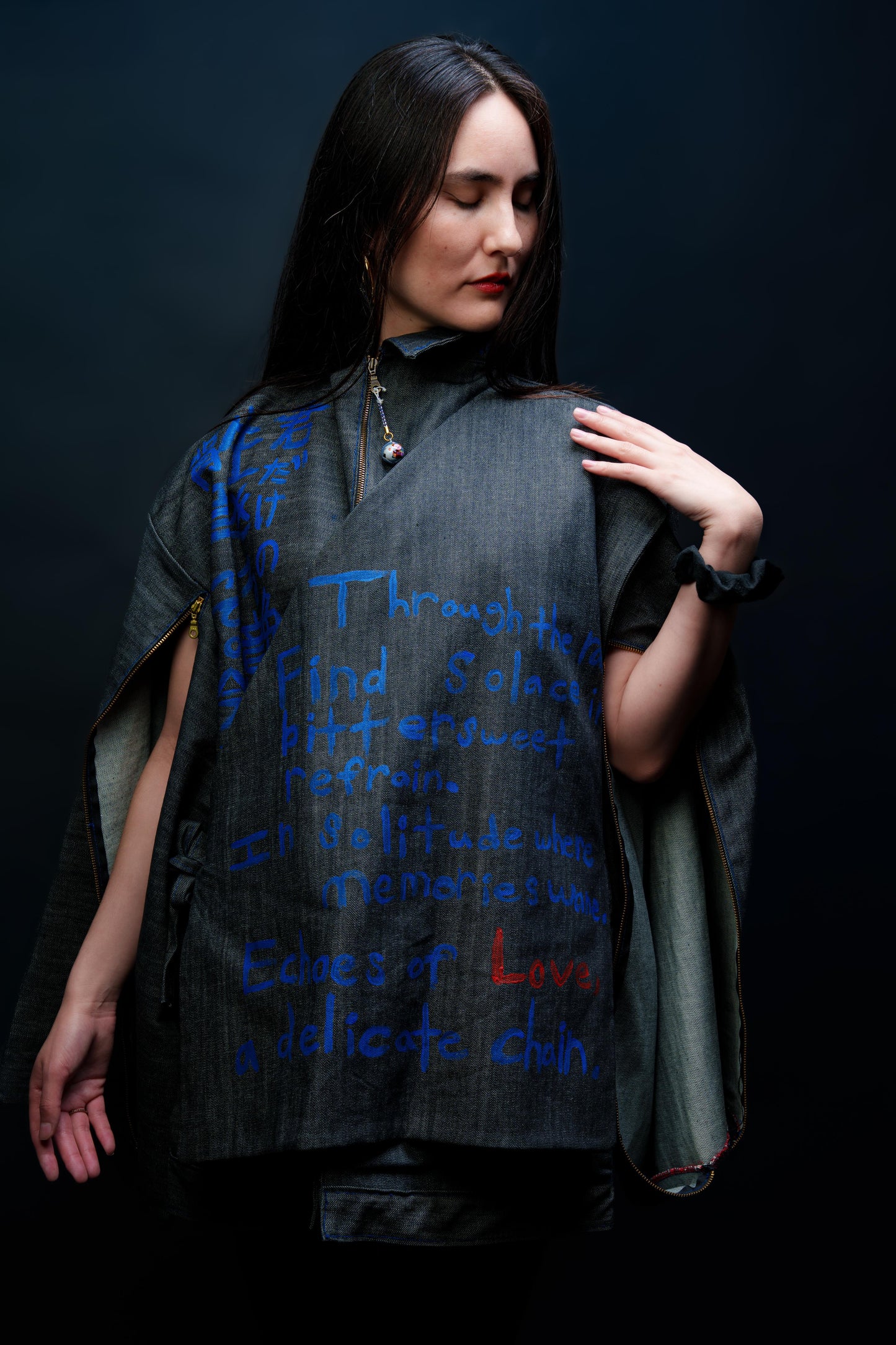 Hanahaki Jacket Mens: Love and Breathlessness Blue heiseikoatelier.myshofiy.com